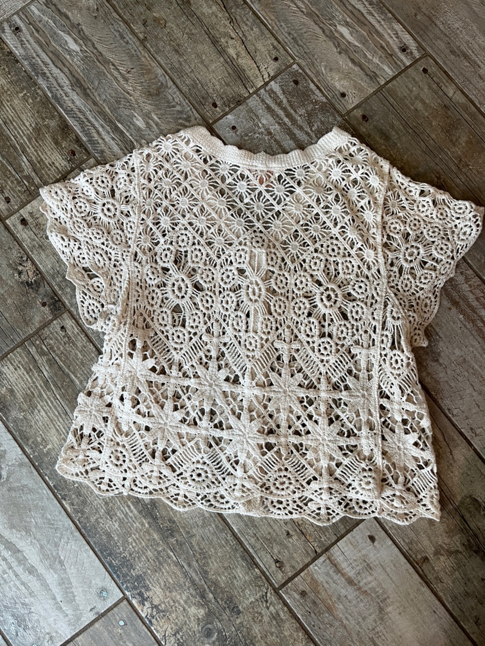 Crochet Button-Front Top - Picture 4 of 4